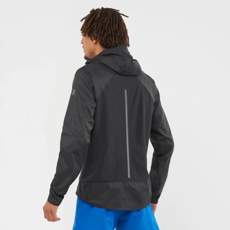 Black Salomon Bonatti Cross Men's Windbreaker | IE GP7046